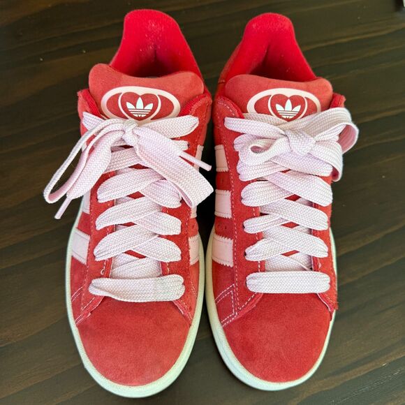 Size 7.5 - adidas Campus 00s Low Scarlet Red Gum sole - H03477 - Picture 2 of 14